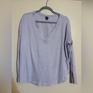 Wild Fable Lavender Ribbed Long Sleeve Top